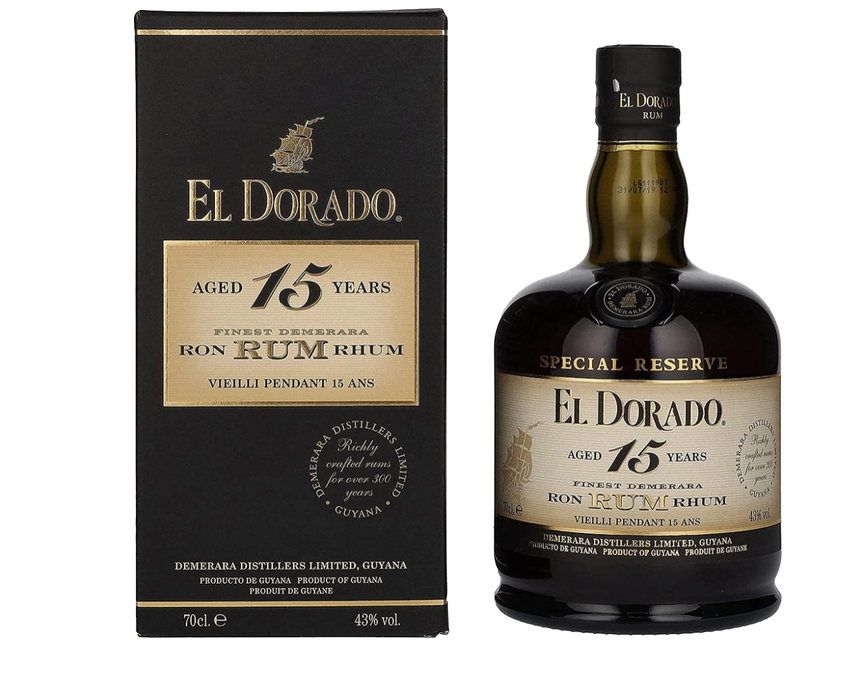 Ром El Dorado 15 y.o. 43% 0.7 л gift box